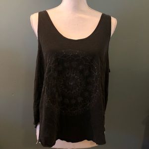 RVCA Scoop Tank Top Mandala Grey Medium